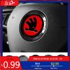 Car Sticker 1PC Car Steering Wheel Logo Badge Cover Sticker for Skoda Vision-E 440 Felicia Afriq Kamio Fabia Octavia Kodiak Kami