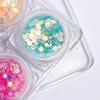 6 Bottles/Box Nail Sequins Creative Portable Vivid Color Beautiful Nail Manicure Glitter Sequins for Photography
