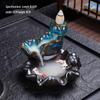 Zen Sandalwood Backflow Incense Burner for Indoor Use - Creative Ornament with Scented Oil Burner for Tea Ceremonies.