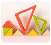 Beechwood Rainbow Stacking Blocks: Educational Toy for Color and Shape Recognition in Kindergarten Children