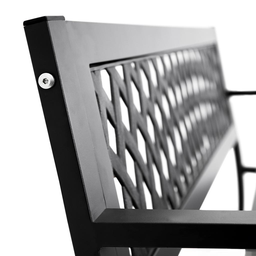 Steel Bench With Plastic Backrest, Garden, Park, Classic Bench