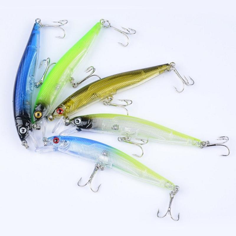 5pcs Minnow Fishing Lures Floating Hard Baits Artificial Baits Wobbler Crankbait Swimbait Fishing Tackle Lure