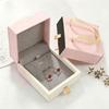 Pink Jewelry Box Portable Velvet Lined Jewelry Box Jewelry Gift Box Velvet Lined For Wedding Favors Birthday Gifts