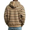 Men S Striped Half Zip Hoodie Long Sleeve Casual Loose Fit Kangaroo Pocket Sweatshirt