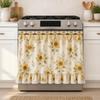 Rustic Oven Curtain with Ties Decorative Farmhouse Cover