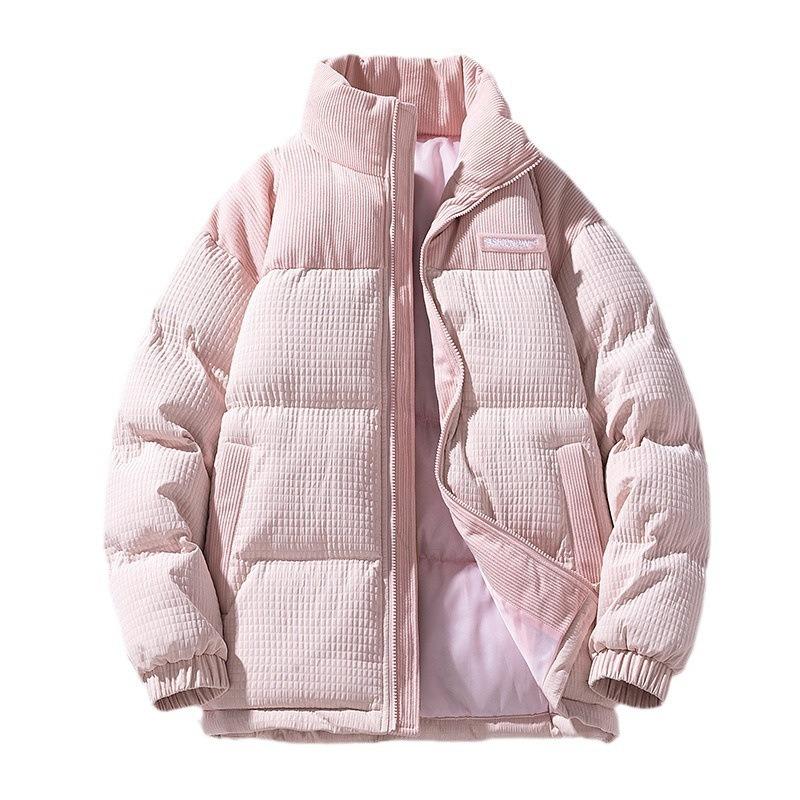 Cord-Baumwollwattierte Kleidung für Jungen, Winter Neu Maiskorn-Gitter Baumwollwattierte Kleidung, Verdickte Brot-Kleidung, Warme Baumwollwattierte Jacke für Paare