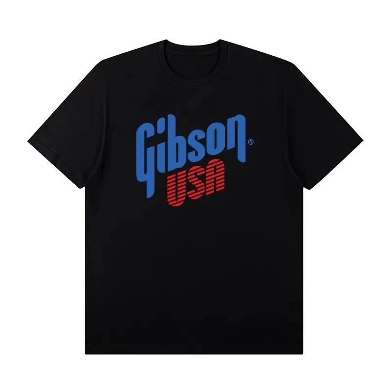 2026 Summer BestSelling Gibson Casual Trend ShortSleeved TShirt for Unisex  LooseFitting and Breathable Shirt Y2k