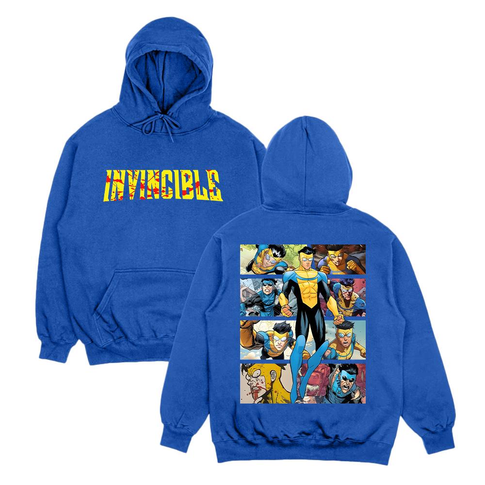 Invincible Hoodies Invincible Mark Superhero Unisex Sweatshirt Omni-Man Invincible Clothes Perfect Gift for Comic Lover Pullover Mens womens clothes