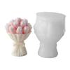 Food Grade Silicone Candle Mould For Tulips Bouquet Aromatherapys Craft Tool for Family Activity and Weddings