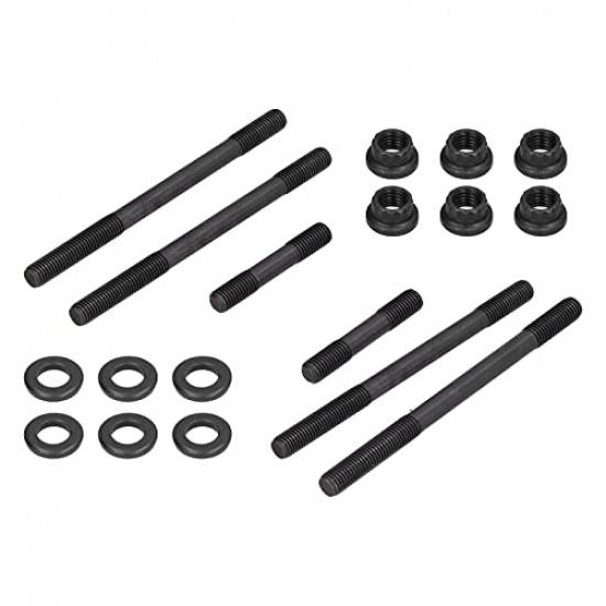 Cylinder Head Bolts, Steel Heavy Duty Cylinder Head Studs Nuts Kit Fit for Rhino 660/ 660