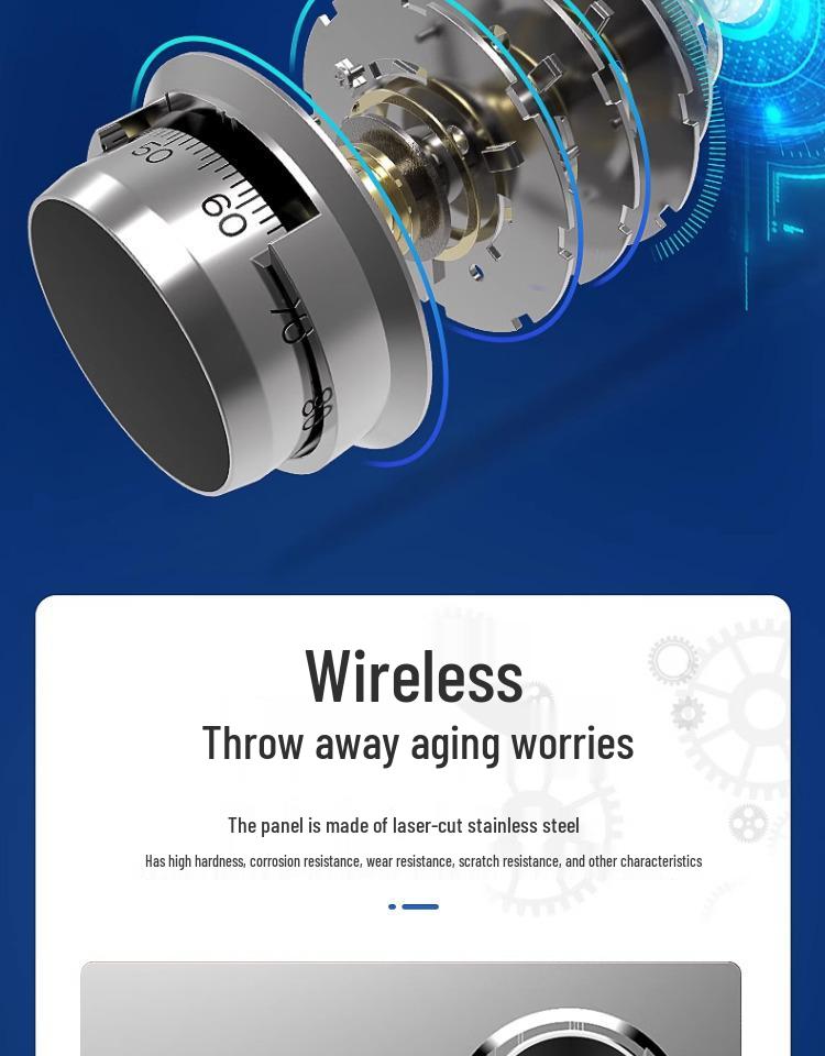 Onaisi 45cm All-Steel Home Safe with Mechanical Lock and Key, Anti-Theft Design