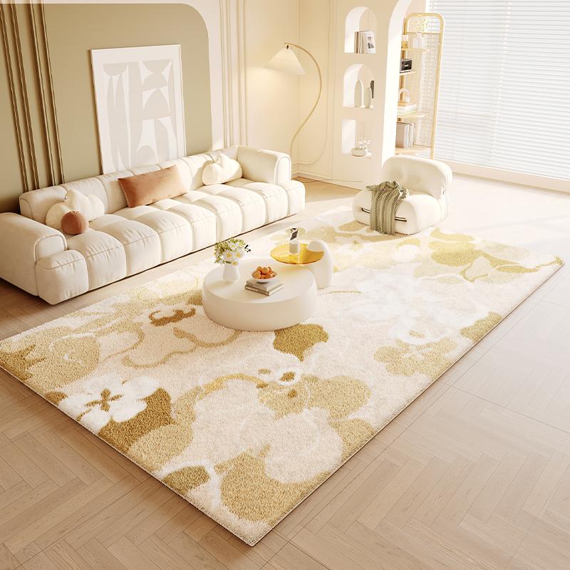 VIKAMA Cream Wind Carpet Living Room 2025 New Sofa Coffee Table Blanket Household Winter Thickened Anti-Slip And Dirt Floor Mat