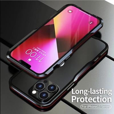 Für IPhone 15 Pro Max 12 11 Pro Max 13 Mini SE2 7 8 Plus XR X XS MAX stoßfeste Rüstung Metall Rahmen Stoßstange unregelmäßig Aluminium Fall Abdeckung