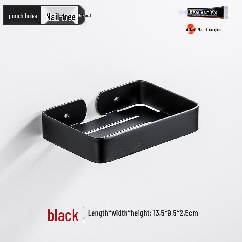 304 Stainless Steel Wall-Mounted Draining Soap Holder - No Water Accumulation for Hotel Use.