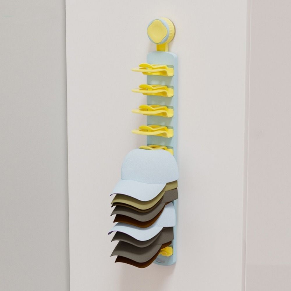 Built-In Spring Clips Multi-layer Hat Rack Large Capacity Hat Storage Clips Door Back