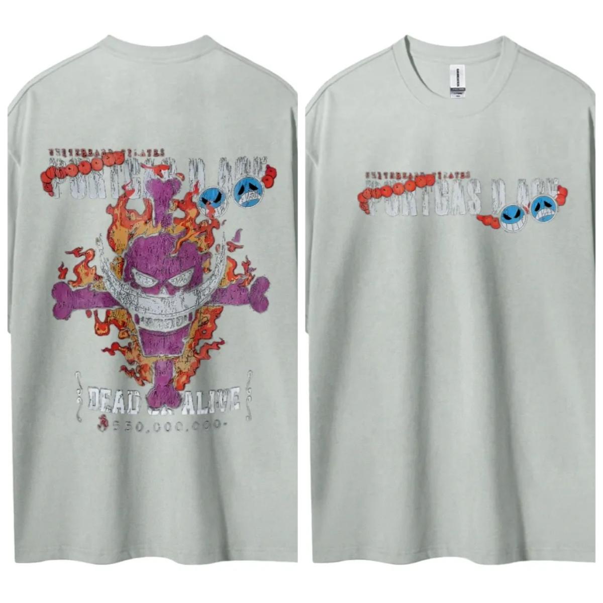 ONE PIECE Ace Shortsleeved Mens Womens Same Style Comfortable Shortsleeved Couples Clothing Casual Shortsleeved Popular S