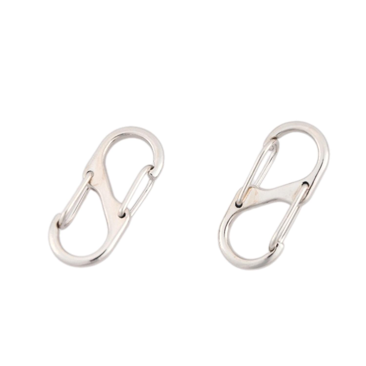 5 шт. регулируемые металлические пряжки S-образной формы, двойная пряжка, звенья цепи, крошечный металлический зажим для удлинителя сумки, аксессуары длины цепи 5Pcs серебряный