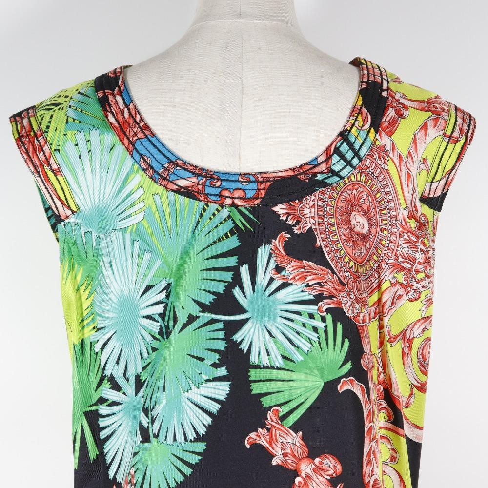 VERSACE Medusa Other tops No sleeve black/multicolor silk Women Used