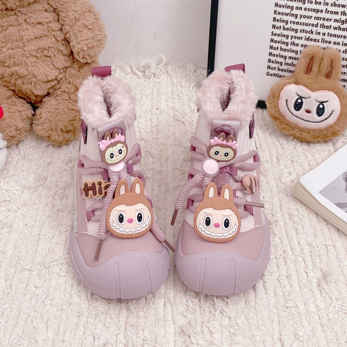 

Cute Snow Boots for Girls and Fashionable Warm Cotton Shoes for Children Winter 37