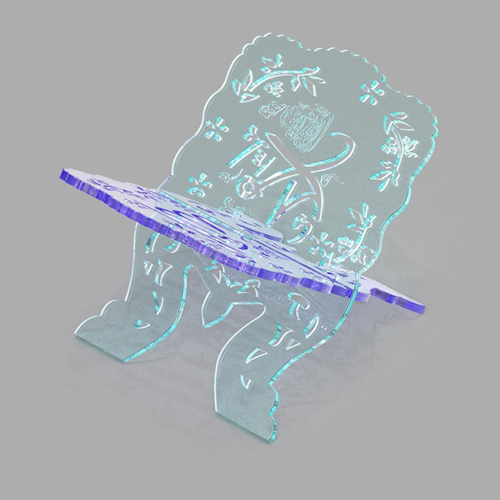 Folding Book Stand Silicone Mold Vintage Quran Intricate Carved Muslim Prayer Book Organizer Bookshelf for Home/Office