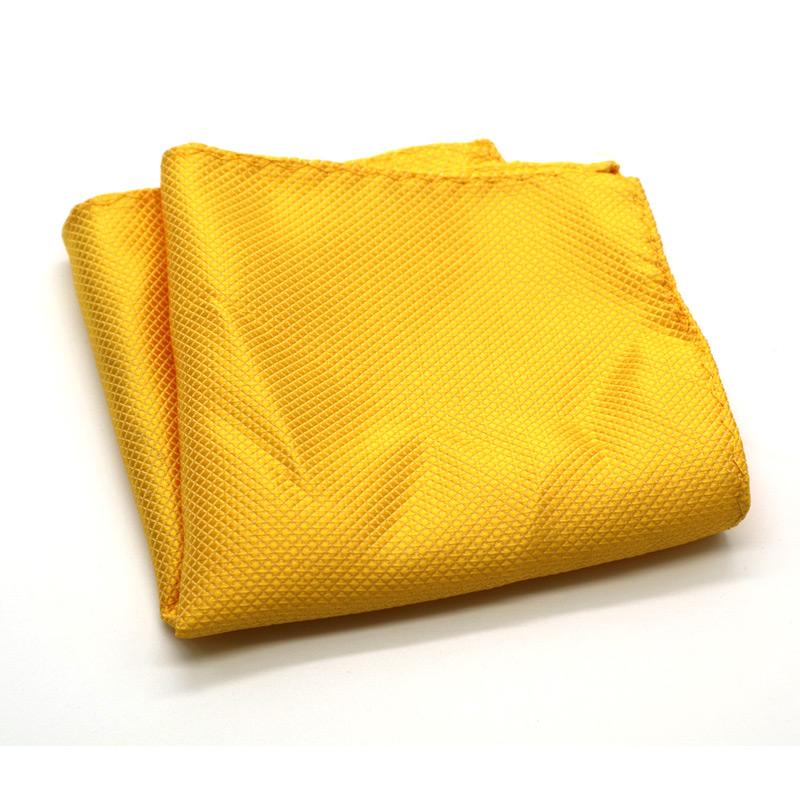 Luxury Men's Handkerchief Plaid Solid Color Hankies Polyester Hanky Business Pocket Square Chest Towel 21*21CM