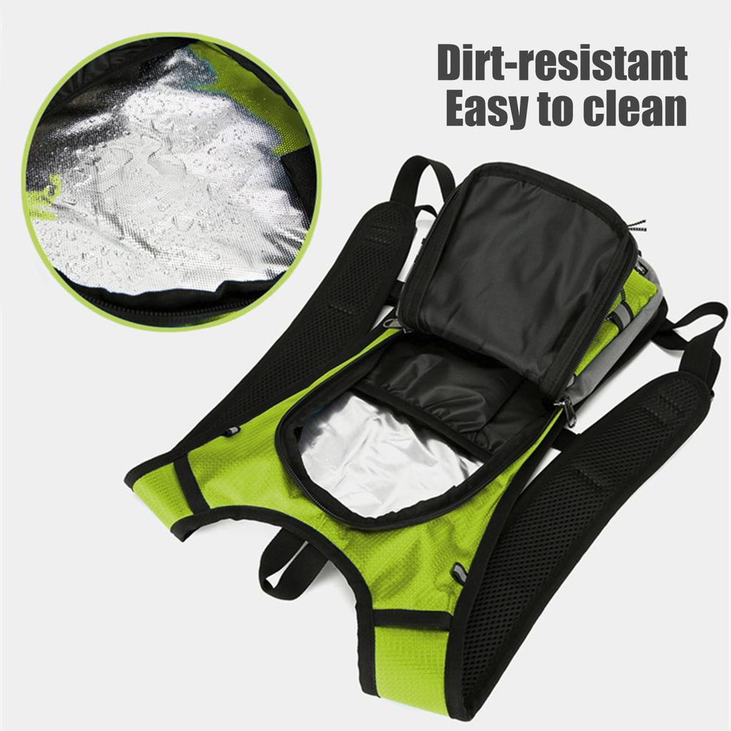 Outdoor sports bicycle cycling water bag bag, hiking, mountaineering, running travel, men's and women's backpacks, green