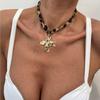 Adjustable Velvet Choker Necklace Heart Pendant Layered Chain Jewelry Alloy Conch Starfish Pendant Jewelry For Women