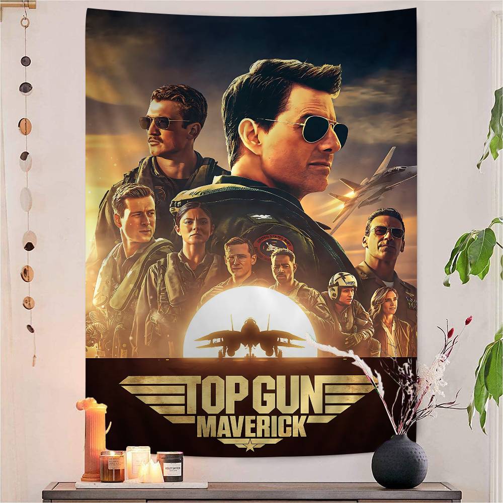 Movie Top Gun Maverick Cartoon Tapestry Art Science Fiction Room Home Decor Art Home Decor