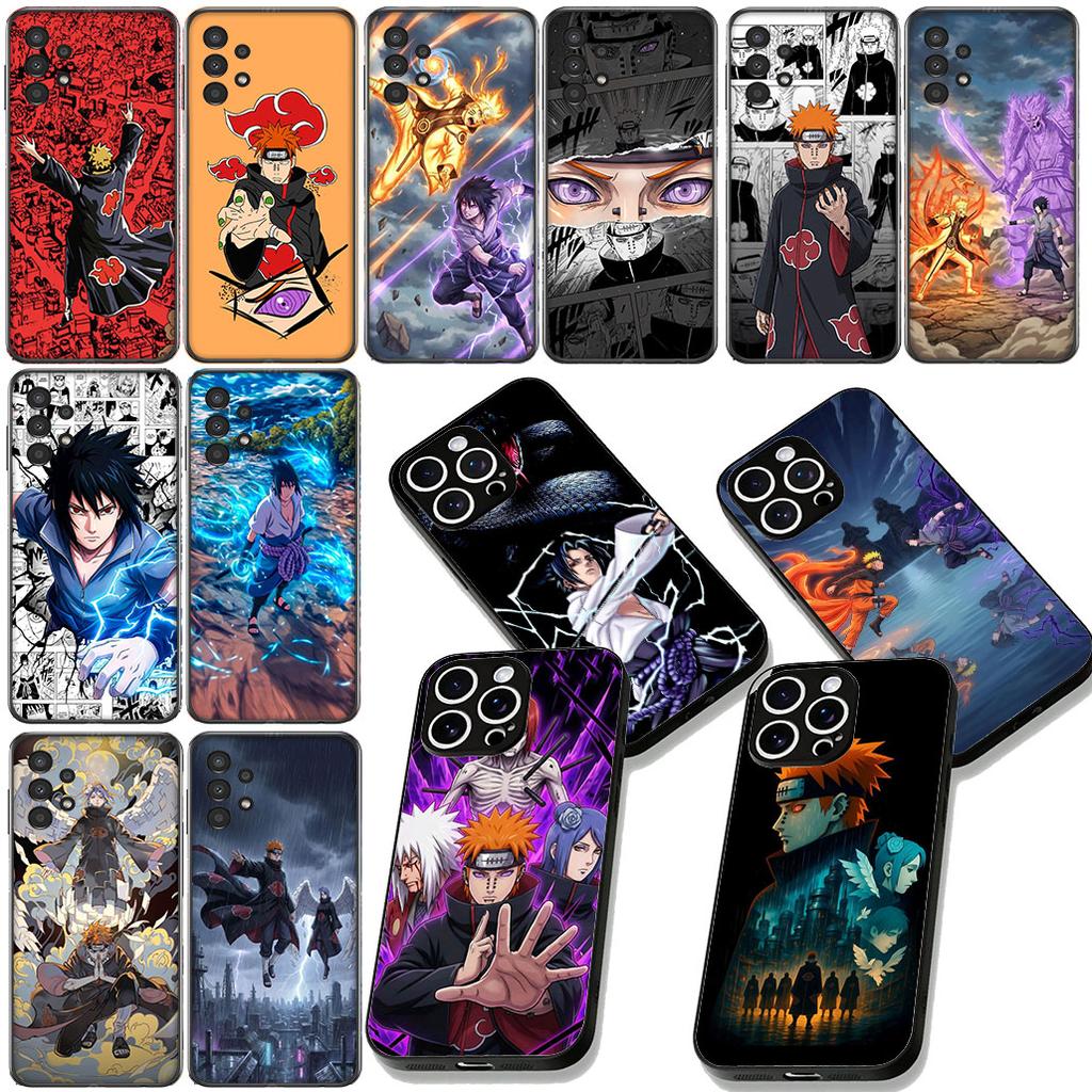 Cartoon Konan Narutos Pain Sasuke Handyhülle für Apple iPhone 16 17 Air 14 15 Pro Max Plus 16+ 16E 14+ ProMax Schutzhülle