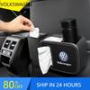 For VOLKSWAGEN VW 2025 For VW POLO Car interior High-quality car tissue box leather storage box For Volkswagen VW Tiguan Jetta P BHW1