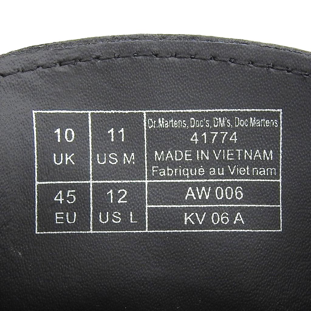 Pristine Dr.Martens Leather Shoes 1461 BEX MONO Black Leather Mens Used