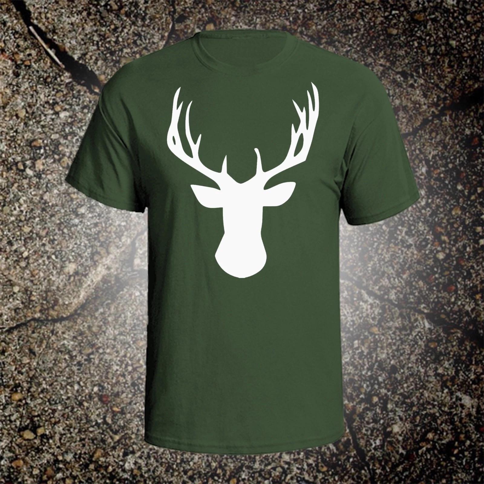 

Deer Head 1 hunting vintage style graphic t shirt tee browning mossberg ruger L
