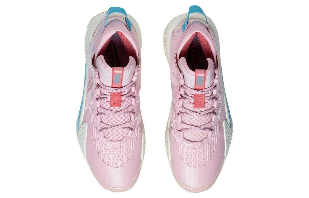 Li Ning Badfive 2 Low Comfortable Cushioning Slip Resistant Abrasion Resistant Low top Basketball Shoes Men's Pink ABFT029-6