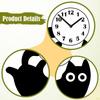 Acrylic Cat Design Silent Hanging Wall Clock Decorative Pendulum Ornament Suitable for Bedroom
