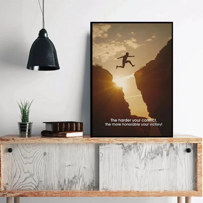 Motivational Quotes Canvas Poster Inspirational Positive Sayings Wall Art for Modern Home Office Decor Bold Typography Gift Idea
