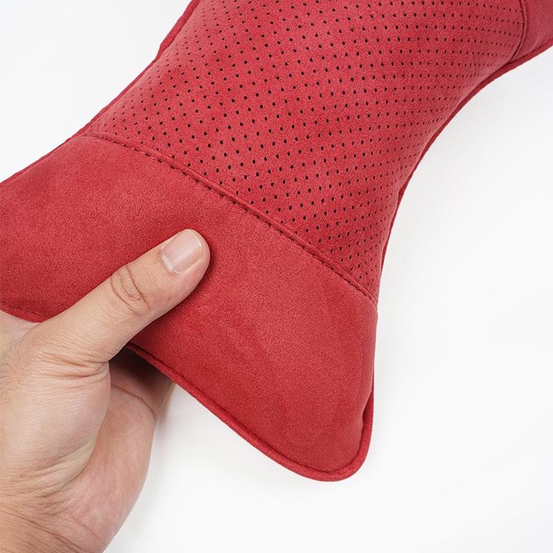 Car Breathable Neck Pillow Suede Headrest Accessories For Jeep Grand Cherokee Wrangler JK Gladiator Compass Renegade Patriot AKQ1
