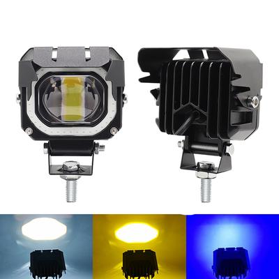 1/2pcs Motorcycle Driving LED Fog Lights 3 Modes Headlight Spotlight Universal Fit for Motorcycle Car Van Camper Pickup Off-road ATV UTV