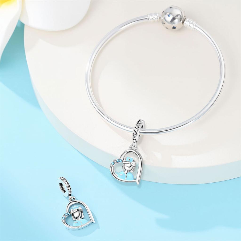 DIY Beaded Bracelet Accessories Cute Cartoon Nurse Tooth Charm Beads