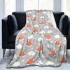 Orange Fox Soft Throw Blanket All Size Lightweight Flannel Blanket for Couch Bed Sofa Travel for Teen Adults Animal Blanket,gift