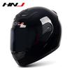 HNJ Unisex Full-Face Summer Motorcycle Helmet with Gray Riding Horns - Stylish and Safe for Racing