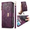 Floral Leather Wallet Case for Honor 400/400 Lite/400 Pro/X60 Pro/X9C/X9b/X50...Vintage All-in-One Card Holder w/Stand, Magnetic Closure & Wrist Strap