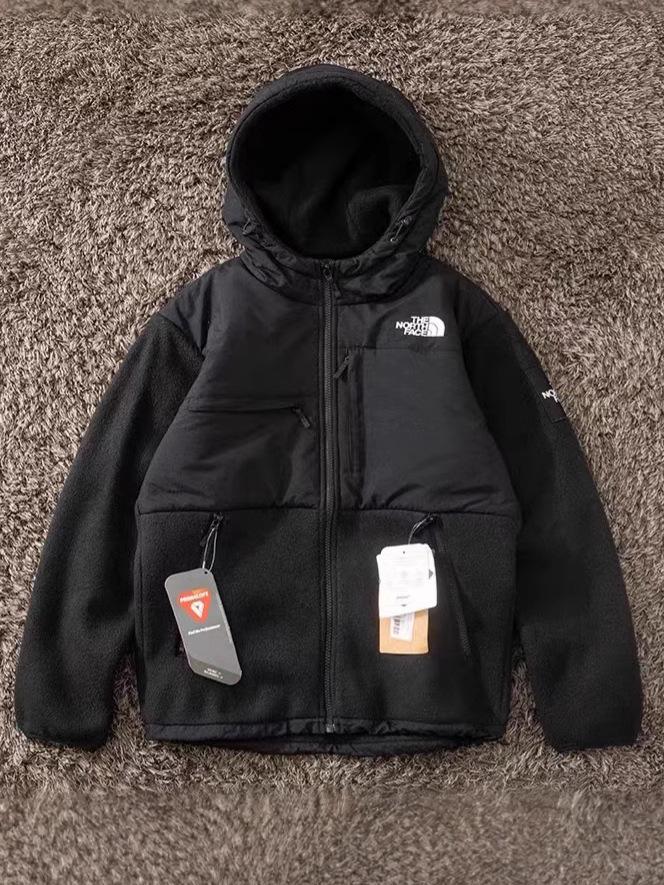 Barevná bunda s kapucí z jehněčí vlny – Sportovní fleecová streetová móda