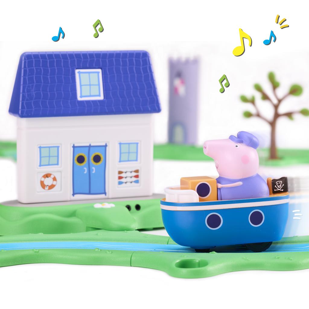 Peppa Pig stazione dei barchette - set di giocattoli con personaggi