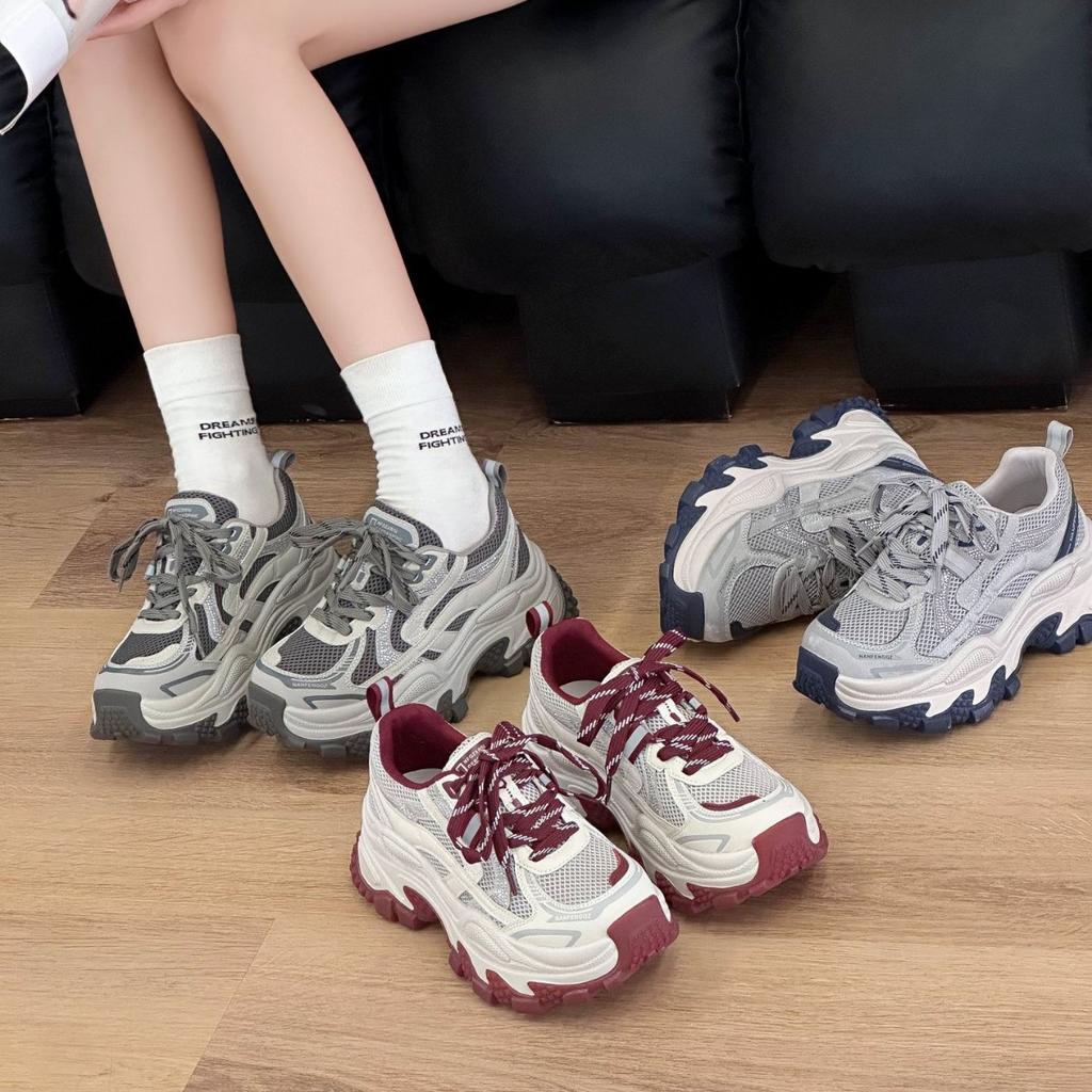 Summer 2025 new couple dad shoes platform Internet celebrity versatile casual trend comfortable breathable sports men's shoes