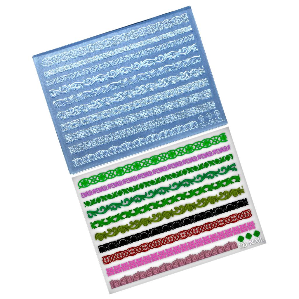 Silicone Carved Molds DIY Nail Art Tools Handmade Craft Supplies for 3D Nail Art Creation and Versatile Decoration Use