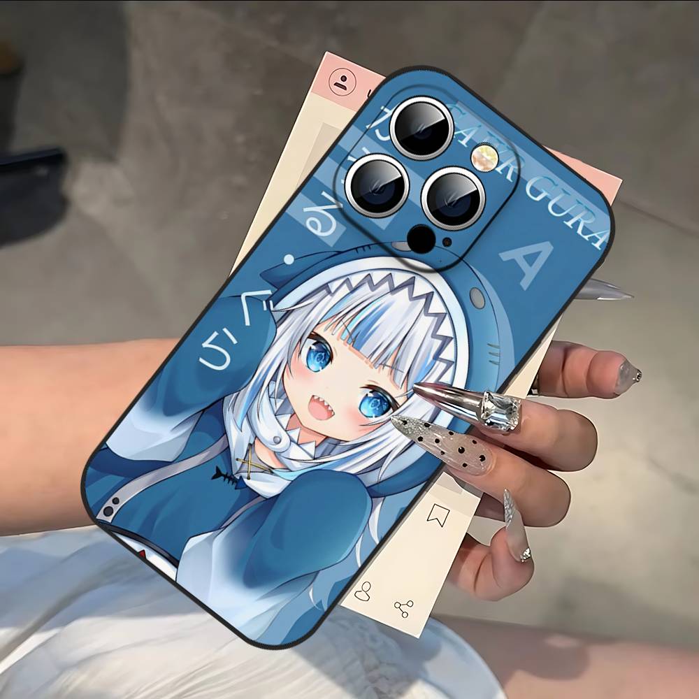 W-HololiveS Gawr Gura Phone Case For IPhone 17 16 15 14 13 12 11 PRO MAX PLUS Mini TPU Soft To Skin-friendly Case