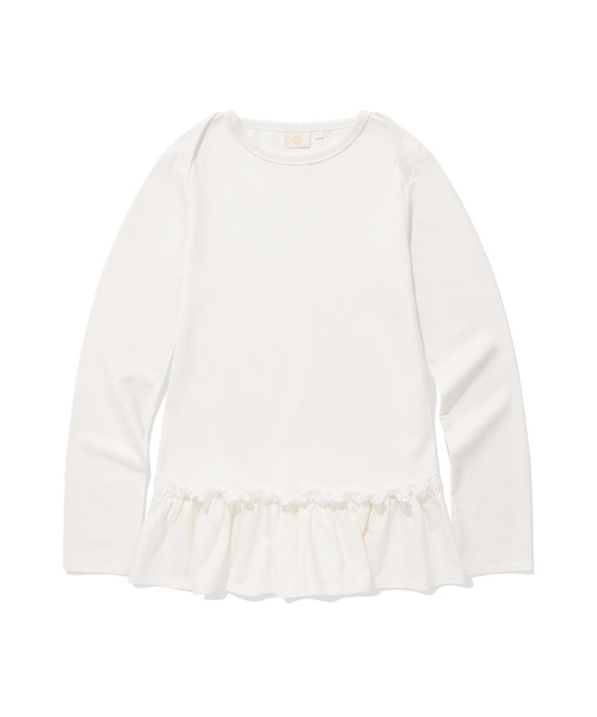 COVERNAT WOMAN Shirred Layered Jersey Dress Off White