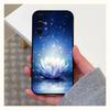 Lotus Blue White Flowers Phone Case For Samsung S24,S21,S22,S23,S30,Ultra,S20,Plus,Fe,Lite,Note,10,9,5G Black Soft Cover
