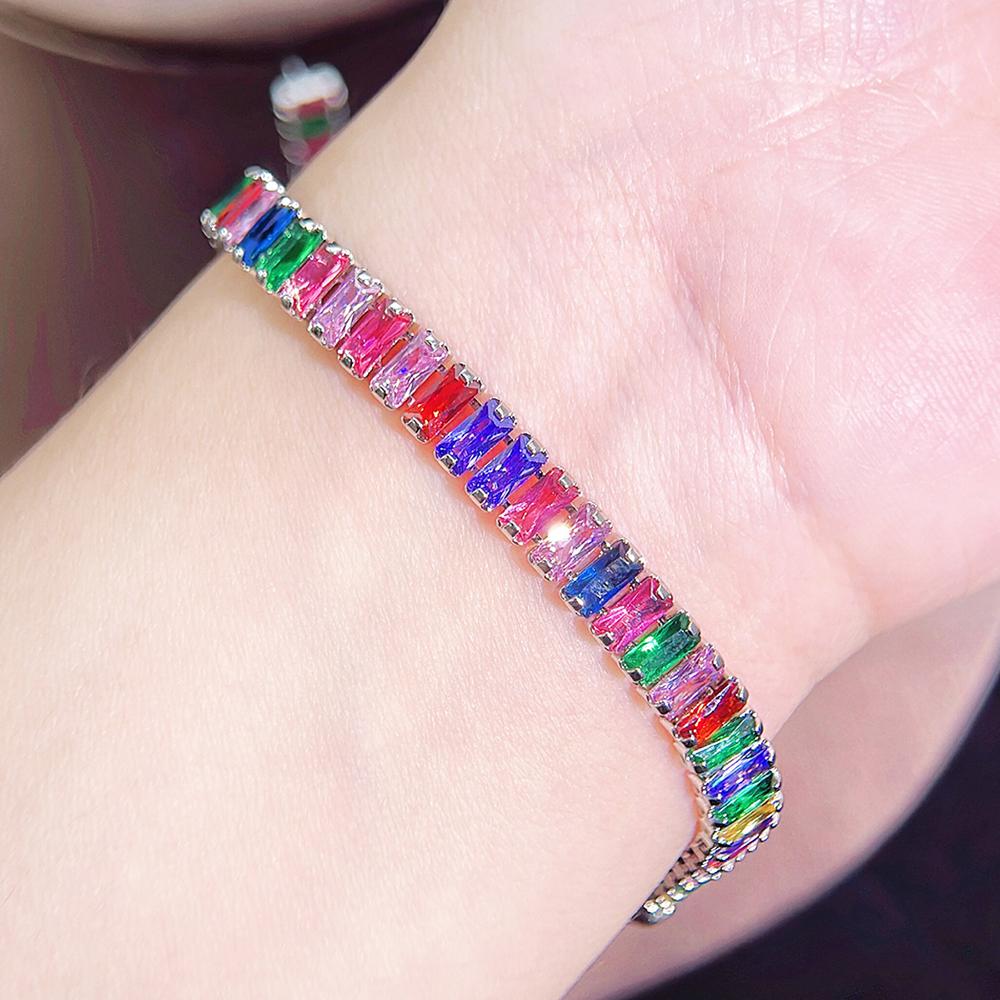 CMM 3 Adet Üst Parlak Renkli CZ Hint Yuvarlak Gerdanlık Kolye Küpe Bilezik takı seti Balo Ziyafet kostüm Aksesuarları