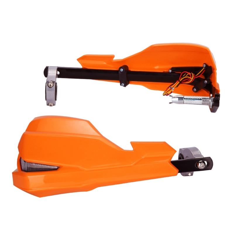 Universal Motorcycle Handlebar LED Running Light Handguard Kit with Aluminum Frame for Off Road Riding Protection